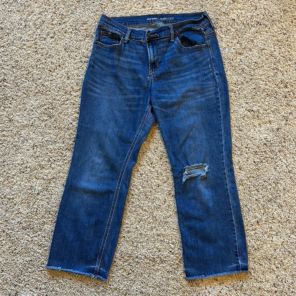 Old Navy cropped flare jeans